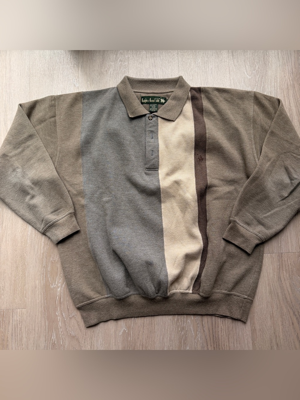 Vintage 90s Knights of Round Table long sleeve polo sweatshirt